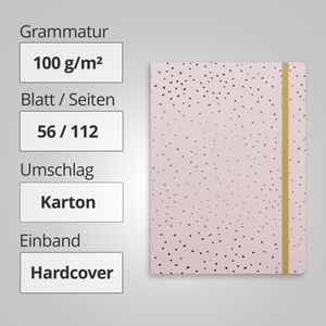 Produktbild für Notizbuch Filofax Confetti Rose Quartz, Karton Hardcover