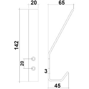 Produktbild für Garderobenhaken SO-TECH Alba, 108173, silber