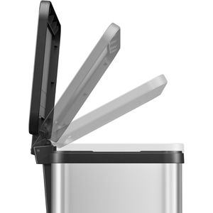 Produktbild für Mülleimer Hailo Öko duo Plus L, silber