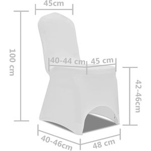 Produktbild für Stuhlhusse vidaXL 241197, elastisch, weiß
