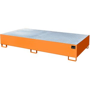 Auffangwanne BAUER AW 1000-2, orange, aus Stahl