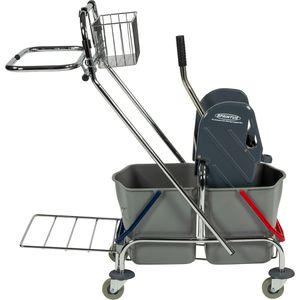 Produktbild für Reinigungswagen Sprintus Chrom Pro 301081, Doppelfahrwagen