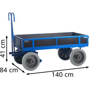 Produktbild für Handwagen Rollcart 15-15121, mit 4 Bordwänden