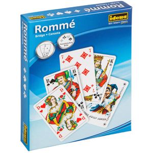 Idena Kartenspiel 6250080, Romme, ab 6 Jahre, 2-6 Spieler, Französisches Bild