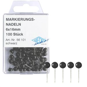 Markierungsnadeln Wedo 56101, schwarz