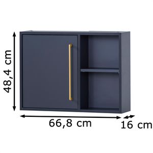 Produktbild für Bad-Hängeschrank Schildmeyer Kent 153912, matt nachtblau