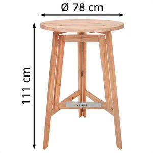 Produktbild für Stehtisch CASARIA 101676, braun, Ø 80 cm, klappbar