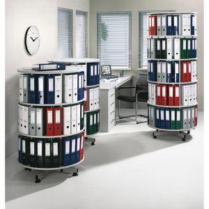 Produktbild für Ordnerdrehsäule Böttcher-AG lichtgrau, 3 Etagen