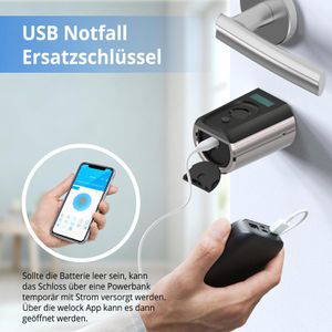 Produktbild für Smartes-Türschloss WELOCK Premium Touch41, mit 3 RFID-Karten