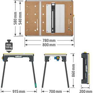 Produktbild für Arbeitstisch Wolfcraft MASTER cut 2200, 6907000