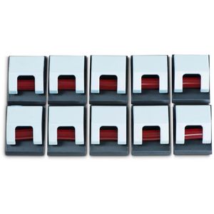 Produktbild für Planhalter-Rollenclips Maul Hebel 6241084, grau
