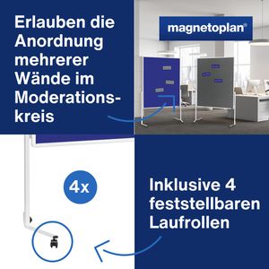 Produktbild für Moderationstafel Magnetoplan 2111103, mit Rollen