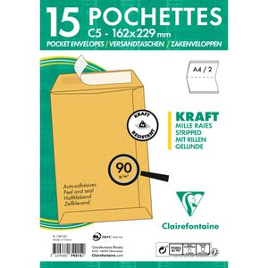 Produktbild für Versandtaschen Clairefontaine 74215C, braun, C5
