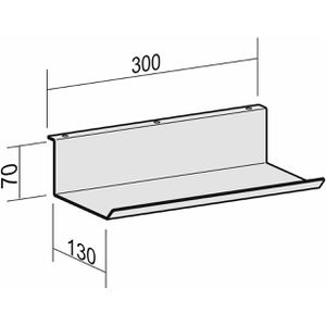 Produktbild für Kabelwanne Geramöbel S-500906-S, silber