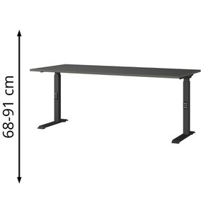 Schreibtisch Germania Mailand, 7912-547, graphit / schwarz