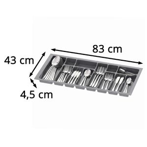 Produktbild für Besteckkasten Sossai Divio, anthrazit, aus Kunststoff