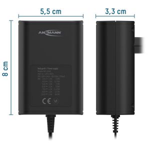 Produktbild für Universal-Netzteil Ansmann APS 1500, 1201-0024, 1,5 A, 3 - 12V