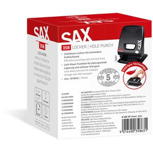 Produktbild für Locher Sax Design Easy Pro 358 M, 0-358-19, schwarz