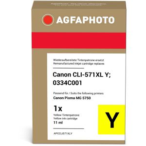 Produktbild für Tinte AgfaPhoto für Canon CLI-571Y XL
