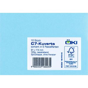 Produktbild für Briefumschläge ÖKI 60252, bunt, B6