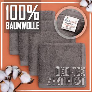 Produktbild für Waschlappen NatureMark Seiflappen, anthrazit, 30 x 30 cm
