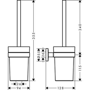 Produktbild für WC-Bürste hansgrohe Logis Universal, weiß
