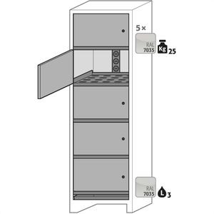 Produktbild für Akku-Ladeschrank asecos ION CHARGE, mit 10 Steckdosen
