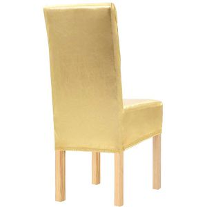 Produktbild für Stuhlhusse vidaXL 133558, elastisch, gold