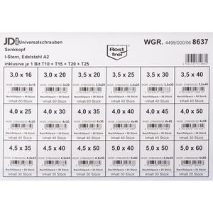 Produktbild für Schraubenset Dresselhaus JD-Plus 8637, Edelstahl