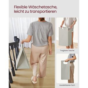 Produktbild für Wäschekorb Vasagle BLH301W01, weiß, 3 Fächer
