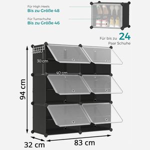 Produktbild für Schuhregal Songmics LPC033BZ02, aus Kunststoff