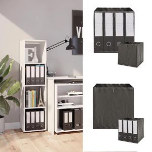 Produktbild für Bücherregal Vicco Ludus, weiß, mit 2 Faltboxen