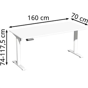 Produktbild für Schreibtisch Geramöbel Elevate Home, weiß / weiß