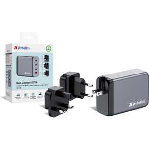 Produktbild für USB-Ladegerät Verbatim GNC-200, GaN, 200 Watt