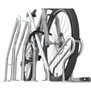 Produktbild für Fahrradunterstand WSM Leipzig L14 GE2302, grauweiß, aus Metall
