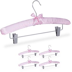 Produktbild für Hosenbügel Relaxdays 10031369113, aus Metall mit Satinbezug