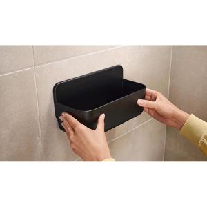 Produktbild für Duschablage Tesa Lavaa S, schwarz matt