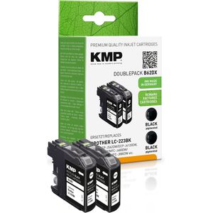Tinte KMP B62DX für Brother LC-223BK Doppelpack