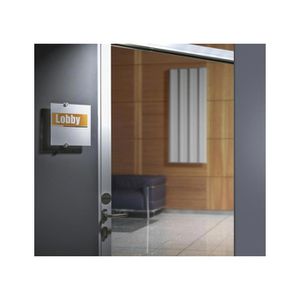 Produktbild für Türschild Durable 4823-19 Crystal Sign A5