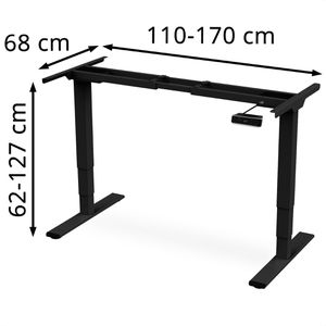 Produktbild für Schreibtischgestell Digitus DA-90434,schwarz, 4 Memoryspeicher