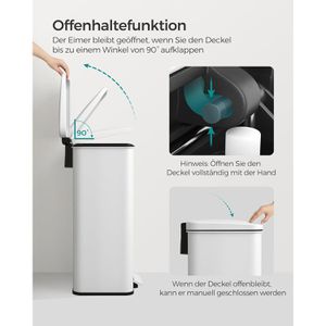 Produktbild für Mülleimer Songmics LTB540W4002, weiß