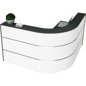 Empfangstheke Kerkmann Cento 2a, 3857, weiß / anthrazit