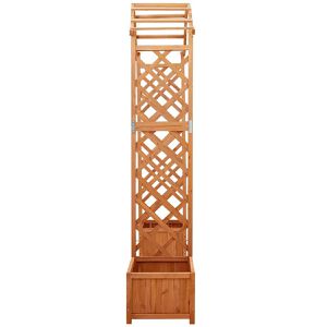 Produktbild für Rosenbogen vidaXL 316388, braun, mit Pflanzkasten