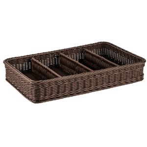 Produktbild für Besteckkasten Böttcher-AG dunkelbraun, aus Kunststoff