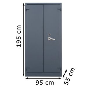 Produktbild für Aktenschrank Lüllmann 690248, aus Metall, feuerfest
