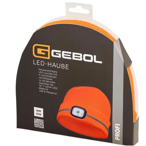 Produktbild für Wintermütze Gebol Haube LED, signalorange