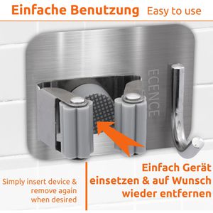 Produktbild für Gerätehalter ECENCE Besenhalter, 4 Stück