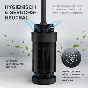 Produktbild für WC-Bürste ovimar Toilettenbürste Finnkona, schwarz