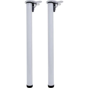 Produktbild für Tischbein Mendler HWC-H34, weiß aus Metall