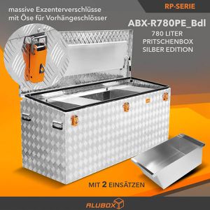Produktbild für Fahrzeugbox ALUBOX-Alukiste ABX-R780PE, Aluminium Riffelblech
